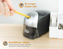 Bostitch Office QuietSharp Executive Heavy Duty Electric Pencil Sharpener for 65% Faster Sharpening and 6X Longer Cutter Life - Colored Pencil Compatible, Black — 2