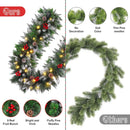 Christmas Garland,Christmas Garland with Lights, Christmas Decoration,9FT/2.7M, for Mantle, Home, Stairs, Fireplace, Porch, Door,Indoor/Outdoor (Green) — 6