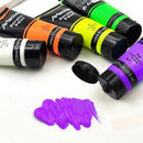 Artecho Fluorescent Purple Acrylic Paint 120ml /4.05oz Tube | 4.05 Fl Oz (Pack of 1) — 3