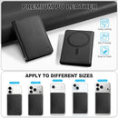 TUCCH for Magsafe Wallet with 6 Card Holders, RFID Blocking, Black photo 6