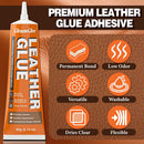 Leather Glue, Waterproof Flexible Leather Adhesive, Metal Tip, 2.1 fl oz — 2