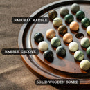 Deluxe Solitaire Game Set: 12.6'' Solid Wooden Board, 32 Natural Marble Balls, Single-Player Strategy and Smart Games — 2