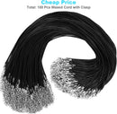 100Pcs Premium Leather Necklace Chains Bracelet Cord with Clasps for Pendants, Bulk Waxed Rope Necklace String,… — 2