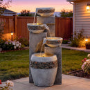 Ultym 19.5" H 4-Tier Indoor & Outdoor Water Fountain with LED Lights