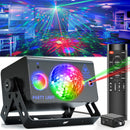 Party Lights, DJ Disco Light Disco Ball Light Sound Activated Strobe Stage Lights for Parties Birthday Christmas Gift Wedding Karaoke Bar Club Pub Dance Home Living Room Halloween Decorations | Charcoal — 1