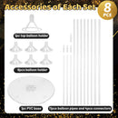 JOYYPOP 8 Sets Balloon Stand Kit For Table, Balloon Sticks with Base | Clear — 2