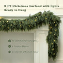9FT Realistic Christmas Cedar Garland for Mantel, Soft Touch with Lights — 2