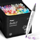 Ohuhu Alcohol Markers 104 Colors Brush& Fine for Artist Adult Cozy Coloring | Brush & Fine — 1