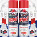 Kraken Bond Wow! CA Glue Set (4x1.75 oz) + Activator Spray (2x6.75 oz) –Super Fast Cyanoacrylate Adhesive Kit for… — 1