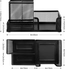 Comix Mesh Pen Holder, Desk Organizer for Home Office, Black — 2