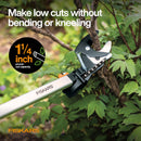 Fiskars 8-12 Ft Extendable 2-in-1 Tree Pruner & Pole Saw with Rotating Head | 8-12 ft Rope-Free Saw & Pruner — 5