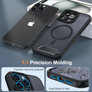 Magnetic Compatible with iPhone 15 Pro Max Case, [Built-in Kickstand][Full Camera Protection][Compatible with MagSafe][Anti-Fingerprint] Shockproof Phone Case for iPhone 15 Pro Max 6.7",Black — 8