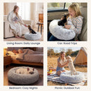JOLLYVOGUE Small Dog Bed, Calming Dog Beds for Small Dogs & Indoor Cats - 20 Inches Donut Washable Cat Bed for Kittens & Puppies, Round Fluffy Plush Faux Fur Pet Beds(Smoke Grey) — 6