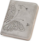 KITEVIUN Small RFID Wallet Women Ultra Thin Slim Womens Wallet Mini Compact Bifold - Gray — 1