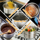 Ohtomber 1.5 Qt Tri-Ply Stainless Steel Saucepan with Steamer Basket & Lid — 7