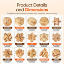 Wooden Brain Teaser Puzzles, 15pcs 3D Brain Teasers for All Ages — 5