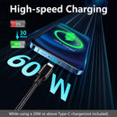 cugunu USB C to USB C Cable 5 Pack 60W, 3/3/6/6/10ft Fast Charger Cord 2