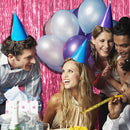 2 Pack Pink Backdrop Party Decorations Tinsel Curtain Party Backdrop Foil Fringe Birthday Decorations Photo Booth Streamer Backdrop Pink Theme Bachelorette Graduation Decor | 39.4"w X 78.7"l (Pack of 2) — 3