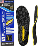 PowerStep Pinnacle Work Insoles, Work Boot Arch Support, Plantar Fasciitis Relief, Pronation, Arch Support Shoe Inserts, Orthotic for Men and Women, Made in the USA - Black/Yellow — 1