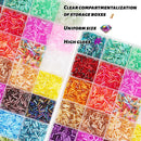 Tube Seed Beads 7mm Crafts Glass Bugle Beads with for Jewelry Making Embroidery Decoration (28 Colors, 8400pcs) — 7