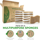 AIRNEX Natural Kitchen Sponges (12 Pack) - Plant-Based Cellulose & Coconut Scrubber Dish Sponges for Kitchen -… — 4