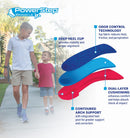 PowerStep Pinnacle Junior 3/4 Insoles, Children's Foot Pain Relief, Arch Support for Girls and Boys, Unisex, Supports Alignment, Posture & Balance in Kids, Made in the USA (Youth 3-4) - Blue/Red — 4