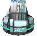 YINGHUA 360°Rotating Mesh Desk Organizer & Pen Holder - Black — 1