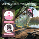 Peouix Portable Rechargeable Fan, 20000mAh Cordless Battery Powered Camping Tent Fans with LED Lantern, Operated Outdoor Ventiladores for Travel Camp Fishing Office Home Essentials — 4
