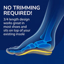 Dr. Scholl's Insoles for Women & Men, 3/4 Length Arch Support Inserts CF130 - Yellow — 6