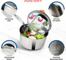 AVACRAFT 1.5 Quart Stainless Steel Saucepan with Glass Strainer Lid — 4