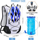 Lightweight Hydration Backpack, Running Backpack with 2L Water Bladder | White — 5