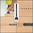 Realeather Thonging Chisel Tool for Leather Stitching, 1/8", 4-Prong — 1
