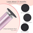 APRELM Rechargeable Electric Foot Callus Remover with 3-Sizes 120Pcs Sandpaper Discs, Professional 900RPM 3-Speed Control Aluminum Electric Foot File for Dead Skin (E3 Rose Pink) — 5