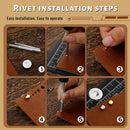 240 Set Leather Rivets 4 Colors 3 Sizes Double Cap Rivets for Leather — 5