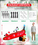 EAONE 7FT Christmas Inflatables Outdoor Decorations, Cute & Funny Inflatatable Christmas Santa Snowman Slide Blow Ups Yard Decoration with Lights for Garden Lawn Home Xmas Holiday Season Decor — 6