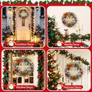 16 inch Prelit Christmas Wreath with LED Lights for Front Door Decoration — 5