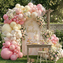 Pink and Yellow Balloon Arch Kit Pastel Yellow Balloons — 2