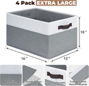 Criusia Extra Large Storage Bins 4 Pack - 16x12in Closet Organizers and Storage Baskets for Organizing Clothes Toy Blanket - Fabric Storage Cubes Containers for Shelves - All Room Organization — 2
