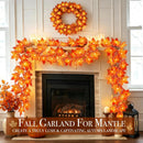 Fall Decor 2 Pack Fall Garland with Lights Enlarged Maple Leaves 20Ft 40LED — 7