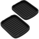 ZAPPOWARE Silicone Sponge Holder -soap Tray - 5.9" X 4.33" Set -2pcs (Black) — 1