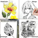 Muchcute Micro Fineliner Drawing Art Pens,12 Black Art Supplies Adult Craft | 12 Tip Sizes — 7