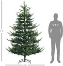 HOMCOM 7.5 Foot Artificial Christmas Tree, Nordic Pine, Green — 7