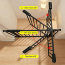 Extra Wide Baby Gate Tension Indoor Safety Gates Black Metal Large Pressure…