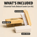 Fiamme Suede and Nubuck Cleaning Kit - Complete Brass & Nylon Brush Set, Suede Eraser for Shoes, Jackets, Boots, Handbags — 2