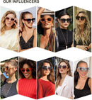 SOJOS Oversized Sunglasses for Women Thick Big Square UV400 Shades SJ2194 | Black Frame/Grey Grading Lens — 3