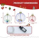 VEIKOU Set of 3 Lighted Christmas Ornaments, 3 Colors Outdoor Holiday Ball Decoration with 570 LED Lights, Christmas Decor with 20 Small Plastic Balls for Garden, Yard, Lawn — 2