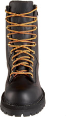 Danner Rain Forest 8” Waterproof Work Boots for Men - Full-Grain Leather with Breathable Gore-Tex, Comfort Footbed & Traction Heel Outsole, EH Rated - Black — 2