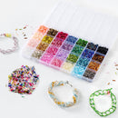 Ybxjges 4800Pcs 7mm Tube Beads Kit with 28 Colors Glass Bugle Seed Beads Small Craft Beads for DIY Bracelet… — 7