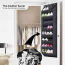 SLEEPING LAMB Over The Door Shoe Organizer for Closet with Large Deep Pockets, Narrow Shoe Rack for Door Hanging Boots Storage, Black — 6