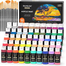 Shuttle Art Acrylic Paint, 50 Colors Acrylic Paint Set, 2oz/60ml Bottles, Rich Pigments, Water Proof, Premium for Artists, Beginners and Kids on Canvas Rocks Wood Ceramic Fabric | Regular | 2 Fl Oz (Pack of 50) — 1
